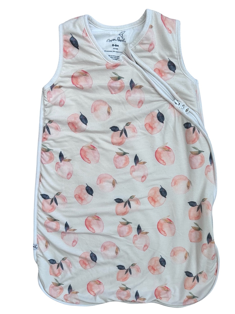 Copper Pearl Peach Print Sleep Sack - Pink/White